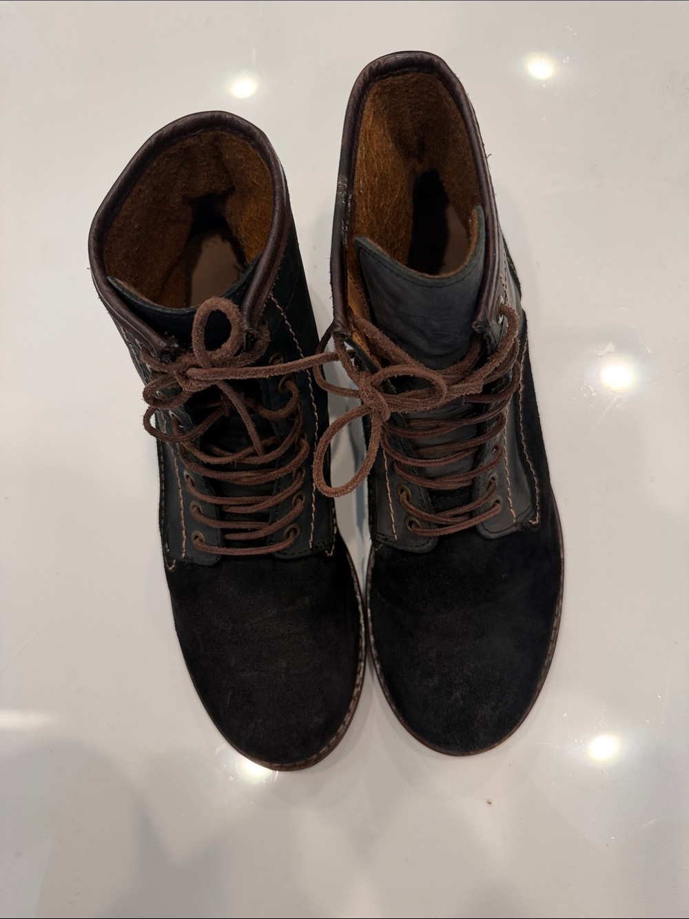 Aldo Men's Black Suede Lace-Up Ankle Boots